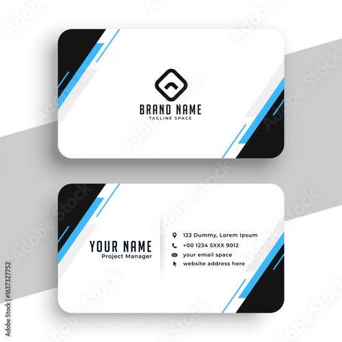 abstract individual business card template for office biz work