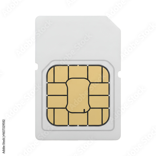 sim card isolated on white