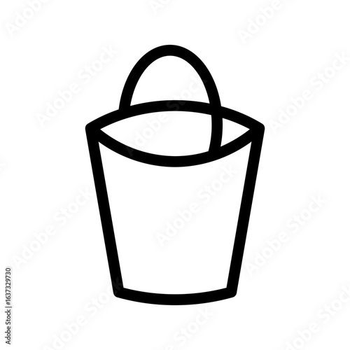 bucket line icon