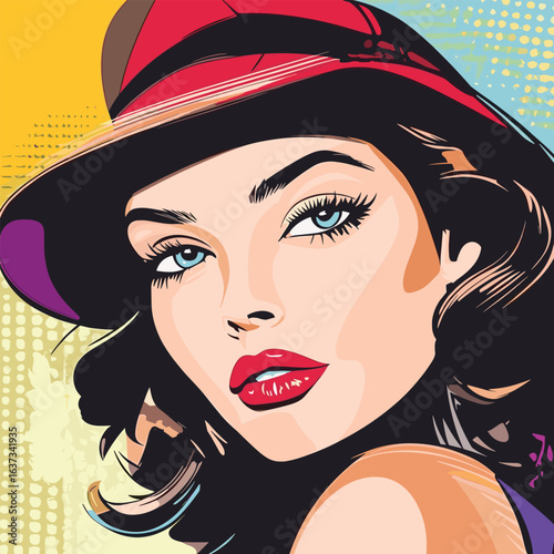A beautiful woman, vector clip art