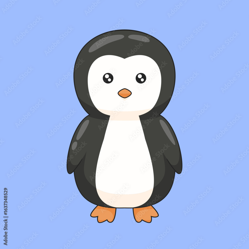 Fototapeta premium vector cute penguin illustration cartoon draw