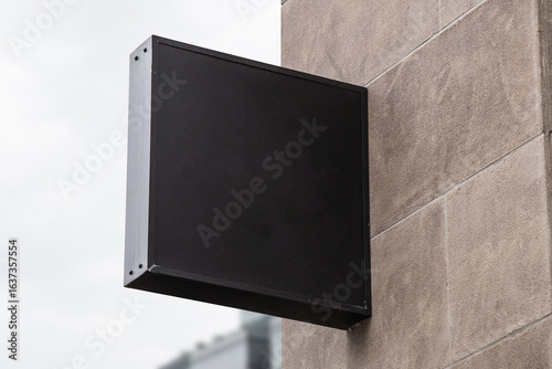 Signage Board Mockup On The Wall