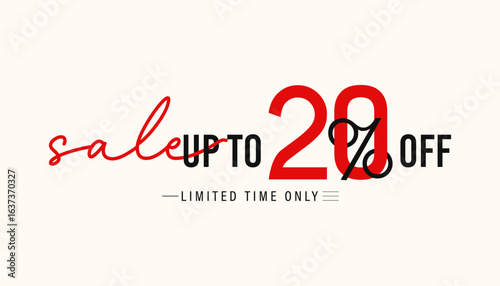 sale up to 20% off, discount offer.