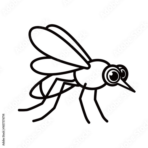 silhouette image of a mosquito with a transparent background