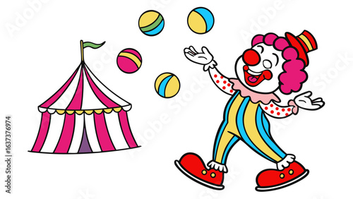 Cute cartoon magician mascot vector – playful 2D character with flying cards, wand, and rabbit – whimsical flat illustration for fantasy or event branding

