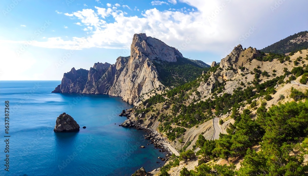 Fototapeta premium Coastal mountain range