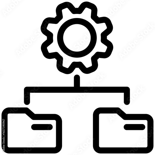 Organize outline, mini illustration icon. use for modern concept, print, UI, UX kit, web and app development. Vector related to office, education, examination and more.