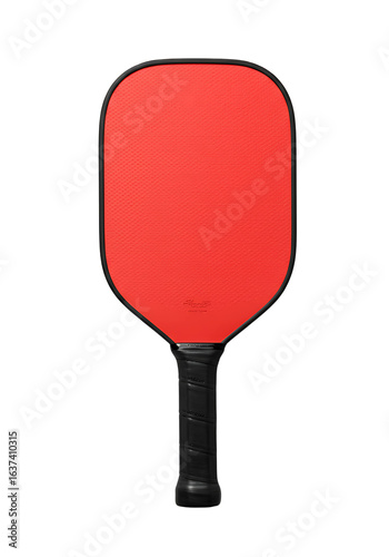 Red Pickleball Paddle Isolated on White