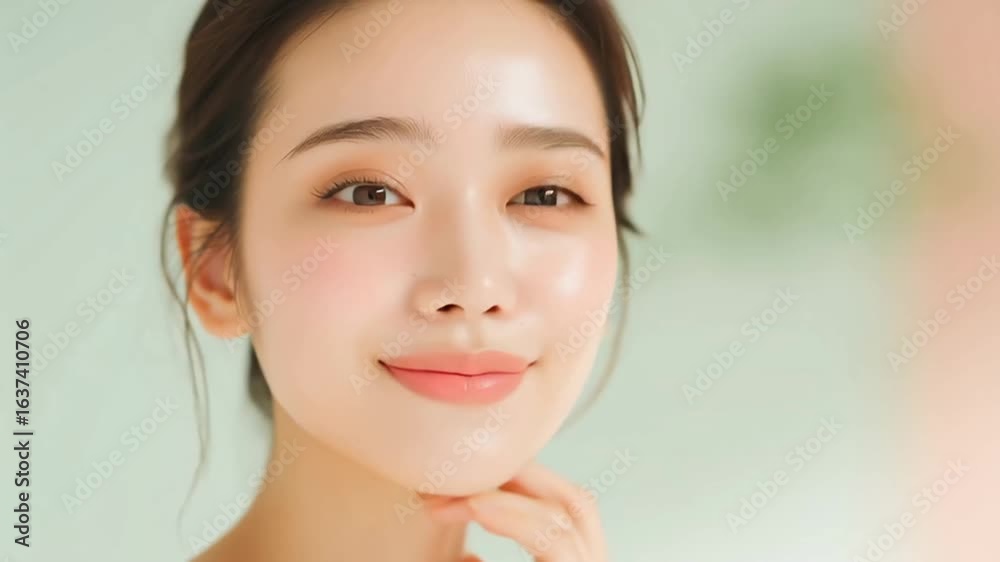 美しい肌の女性 美しい肌の女性