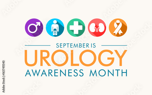 September is Urology Awareness Month vector illustration. Urology awareness month is observed every year on September.Holiday concept. background. Great for banners, posters, cards and social media.