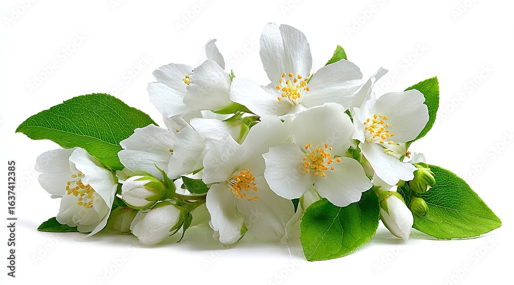 Obraz premium Close-up of a cluster of jasmine blossoms