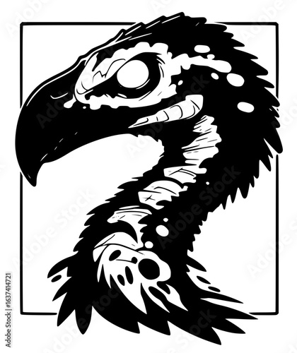 Dinosaur head illustration