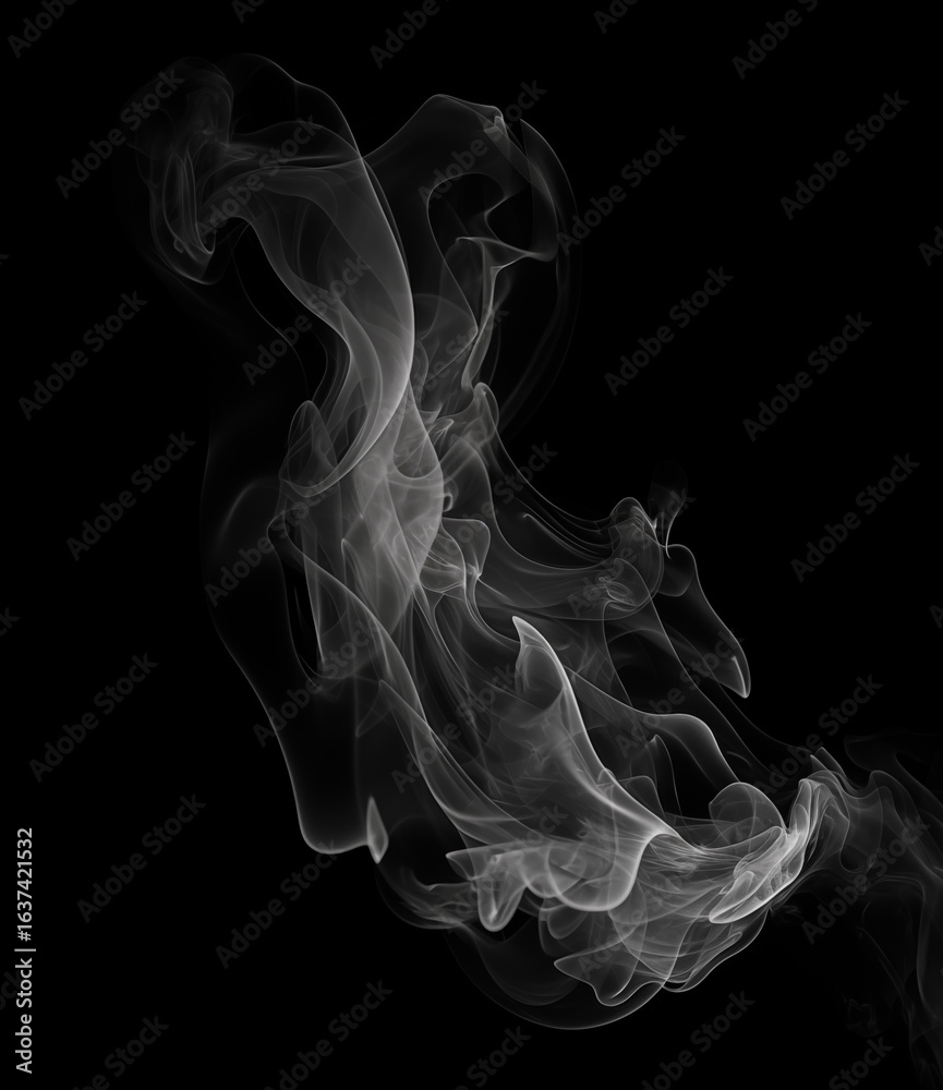 Fototapeta premium smoke on black background