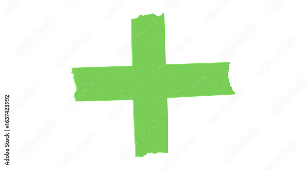 Fototapeta premium green effect Adhesive Torn Objects