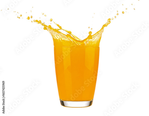 Orange juice splash glass citrus drink fresh fruit