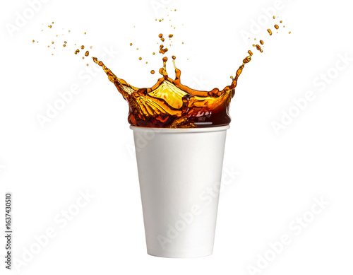 Coffee splash cup drink beverage liquid caffeine