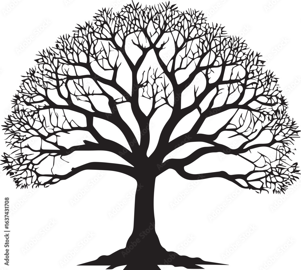 Fototapeta premium tree silhouette Vector | Minimalist & Trendy tree Silhouette Design | Unique & Stylish tree Artwork for Vector design
