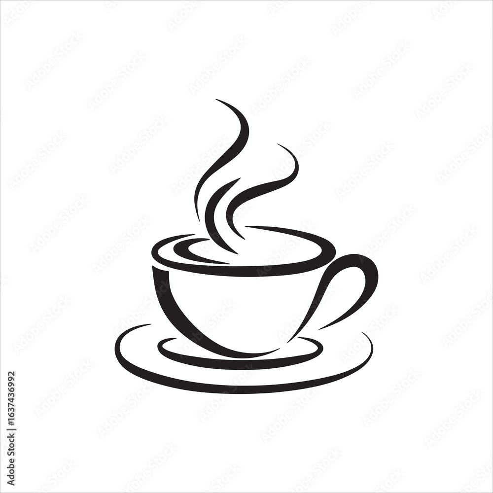 Minimalist Coffee Cup Logo Minimalist Coffee Cup Logo