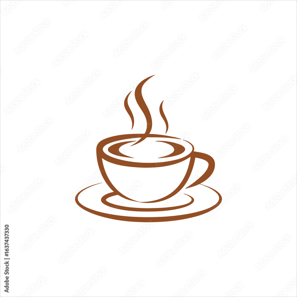 Obraz premium Minimalist Coffee Cup Logo