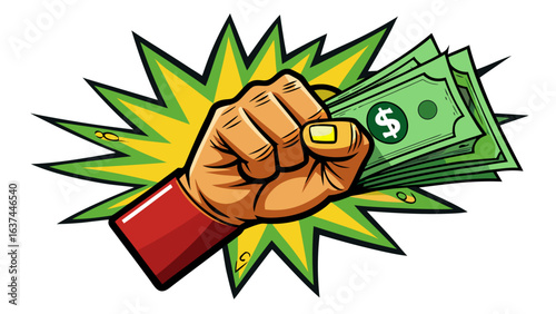 hand holding a burning dollar