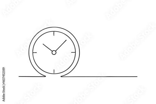 Time Limit continuous one line drawing minimalism design