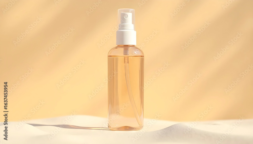Naklejka premium Summer Fresh Transparent Skincare Bottle
