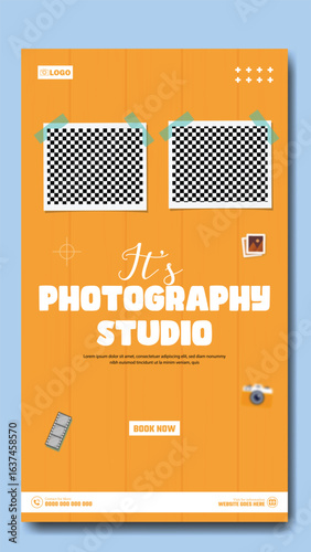 Photography Studio Template with Customizable Design and Adjustable Elements