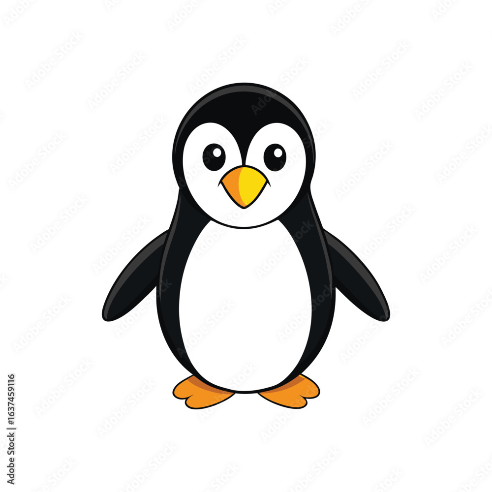 Fototapeta premium penguin cartoon vector, cute penguin, baby penguin