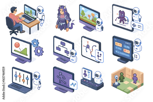 Creating icon concept ai game tweaker chart physics editor suggestions engine vector