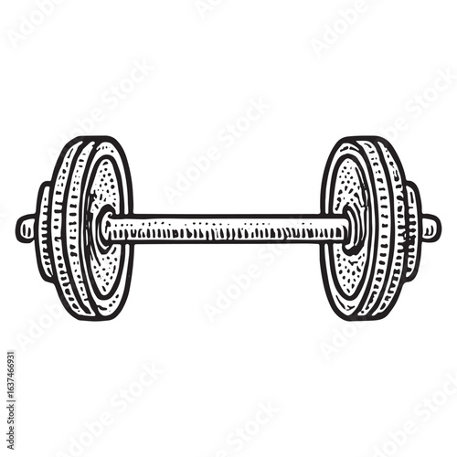 High-Quality Dumbbell Illustration for Fitness and Gym Enthusiasts