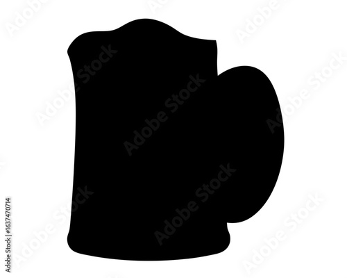 Silhouette of a Beer Mug with Handle, Perfect for DrinkRelated Designs
