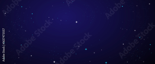 Vector stars and galaxy outer space sky night universe background. Beautiful milky way galaxy background with nebula cosmos.