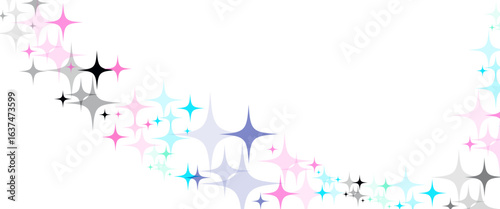Colorful star vector seamless pattern isolated repeat background.