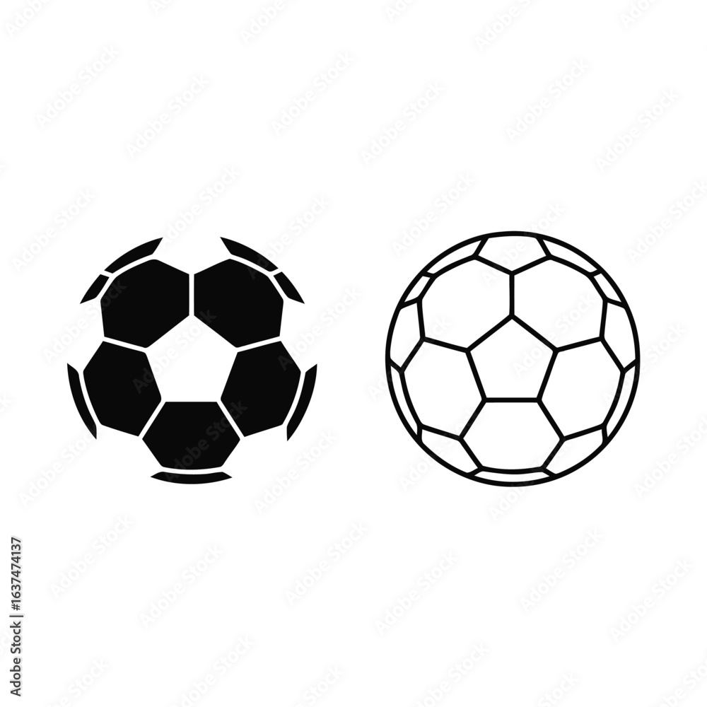 Obraz premium Soccer Balls Icon Set