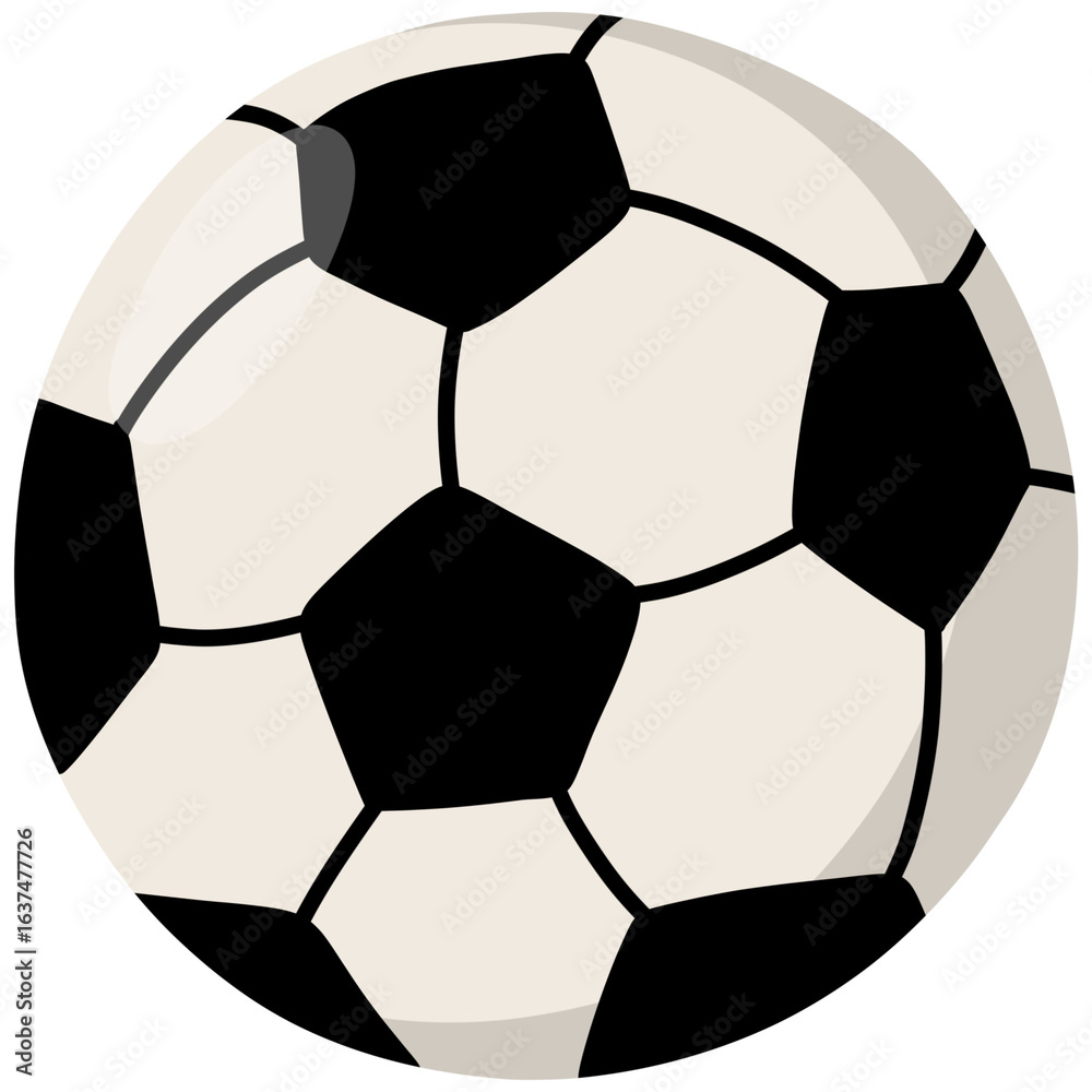 Fototapeta premium Hand drawn soccer ball cartoon illustration 