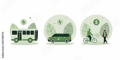 Sustainable transportation options electric vehicles and cycling