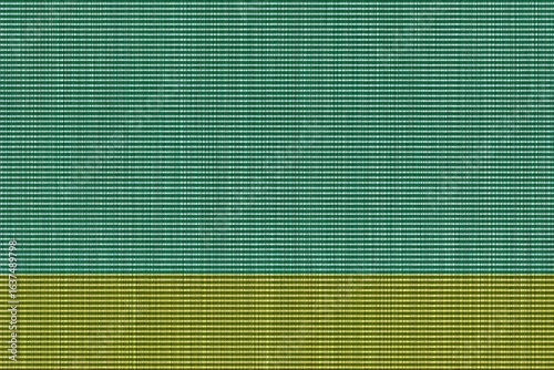 Teal and mustard woven fabric pattern, two horizontal bands