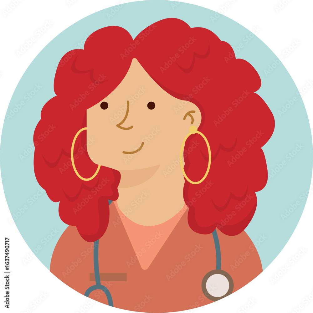 Obraz premium Diverse Healthcare Professionals Doctors Nurses Therapists Health Care Provider: Avatar Icons Set 