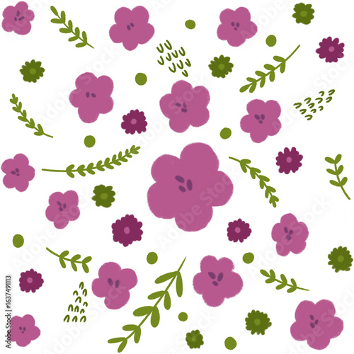 seamless cute floral pattern