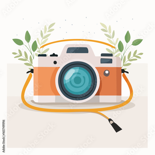Travel camera icon for photography and sightseeing