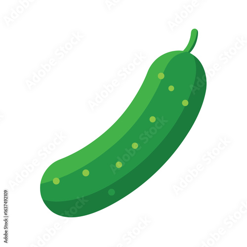 green cucumber isolated on white background