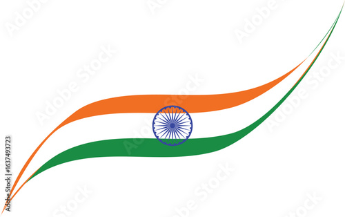 Tricolor indian national flag with ashoka chakra