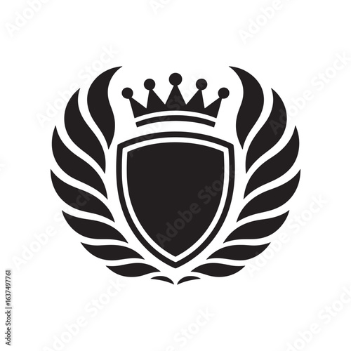 Unique crest logo Modern and minimalist vector and abstract logo