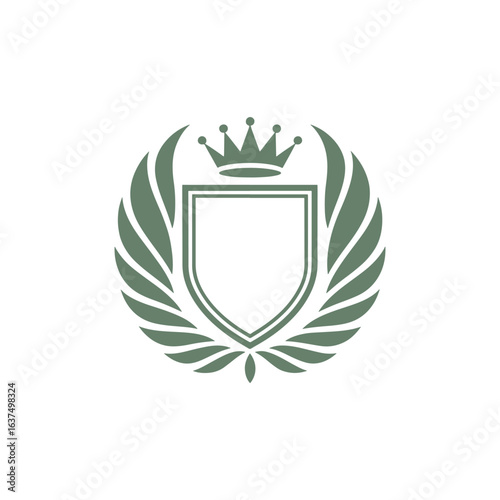 Unique crest logo Modern and minimalist vector and abstract logo