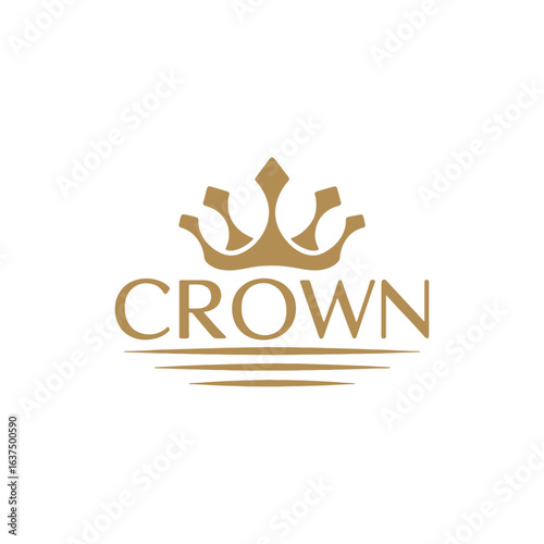 Unique crown logo Modern and minimalist vector and abstract logo