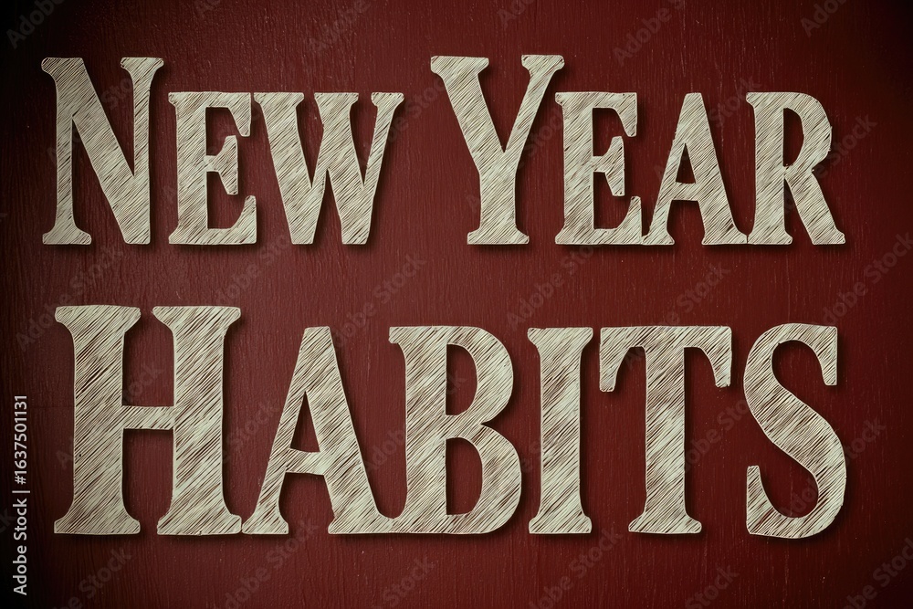 Fototapeta premium Red sign with carved 