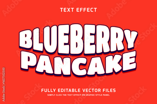 Blueberry pancake font style text effect