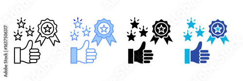 Quality Assurance Icon Set Multiple Style Collection