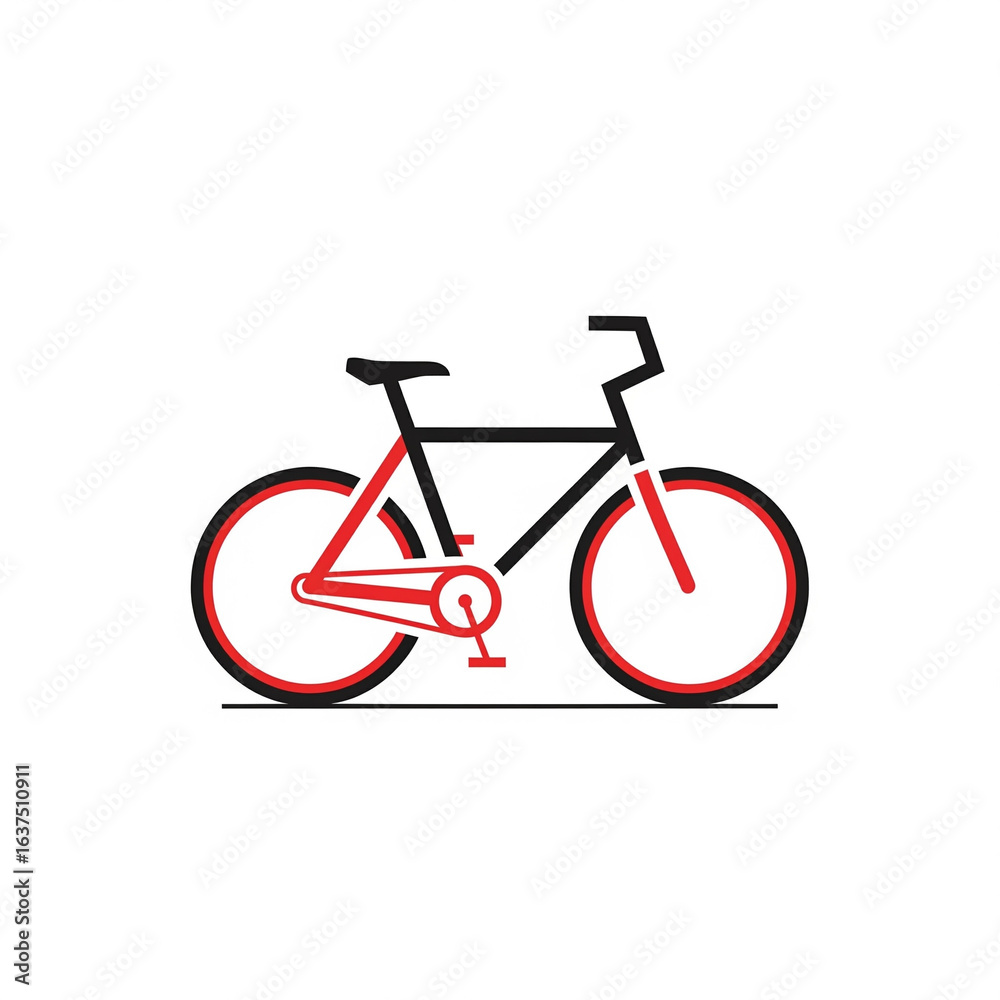 Fototapeta premium Minimal Bicycle Logo