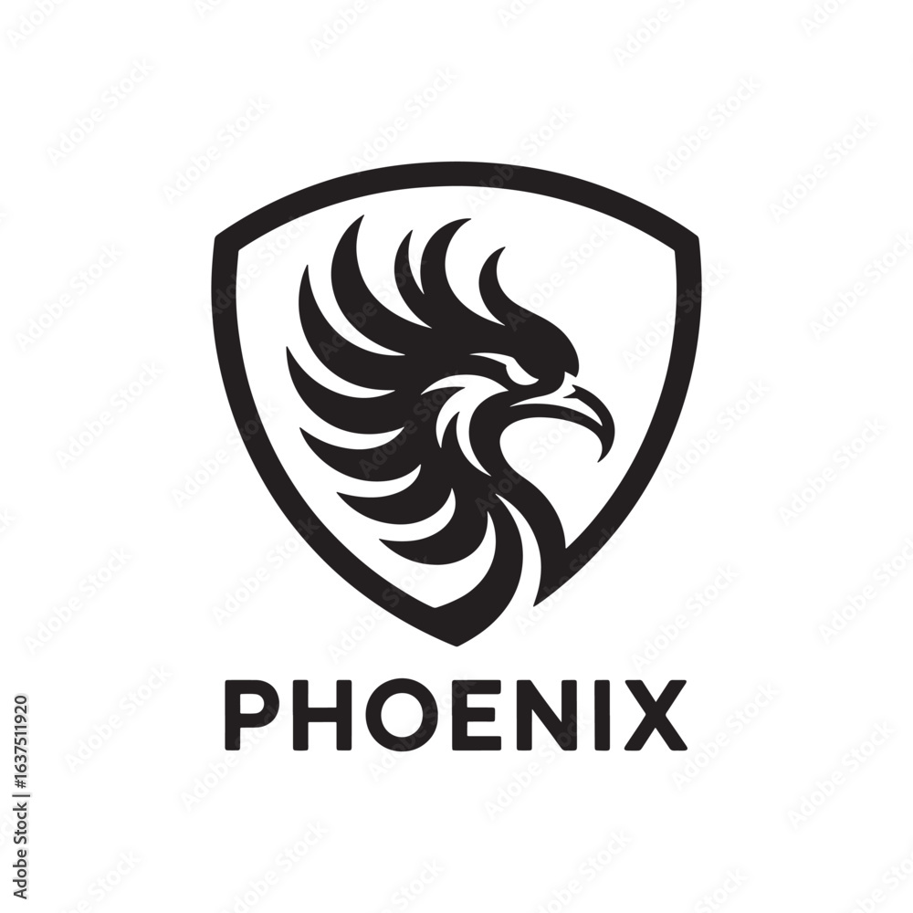 Obraz premium Unique eagle phoenix logo Modern and minimalist vector and abstract logo